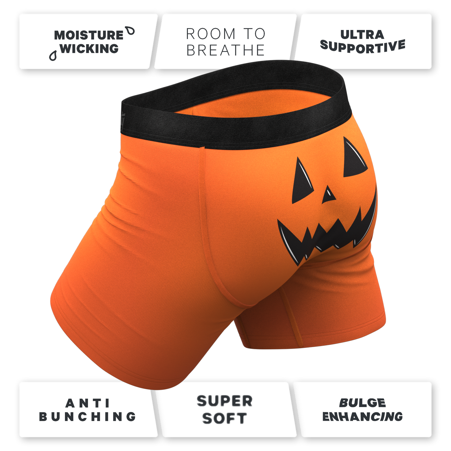 The Good Gourd | Jack O Lantern Ball Hammock® Pouch Underwear With Fly