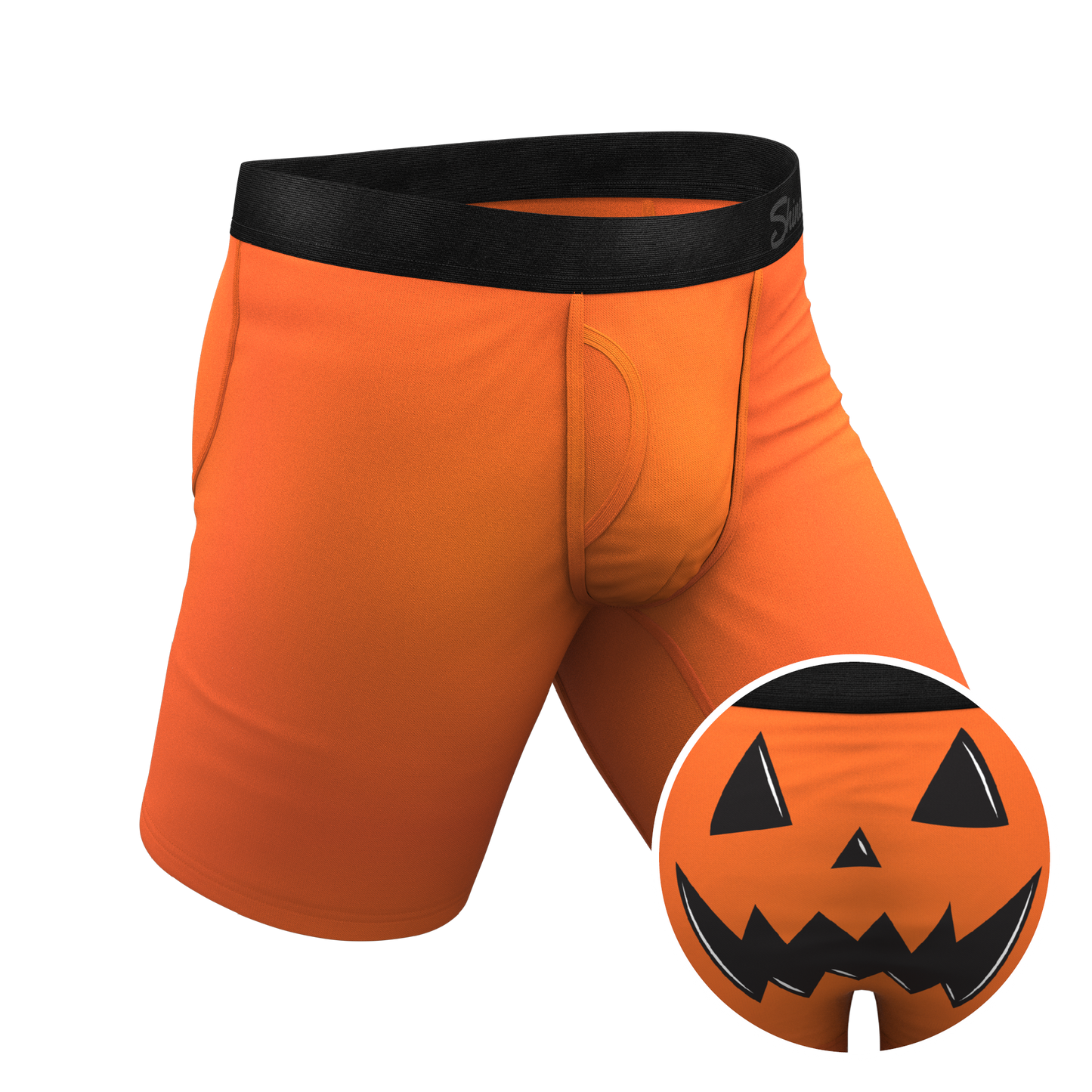 The Good Gourd | Jack O Lantern Long Leg Ball Hammock® Pouch Underwear With Fly