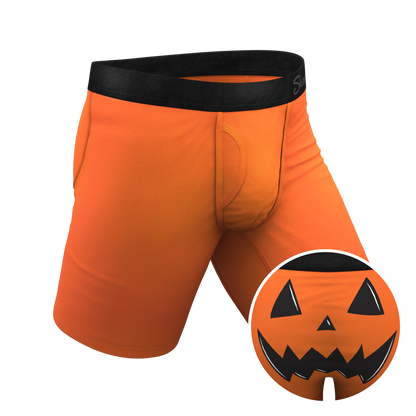 The Good Gourd | Jack O Lantern Long Leg Ball Hammock® Pouch Underwear With Fly