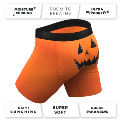 The Good Gourd | Jack O Lantern Long Leg Ball Hammock® Pouch Underwear With Fly