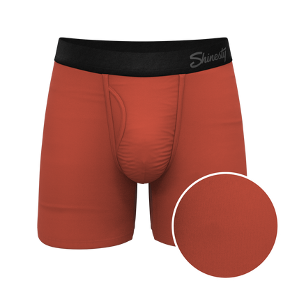 The Gotta Terracotta | Terracotta Orange Ball Hammock® Pouch Underwear With Fly