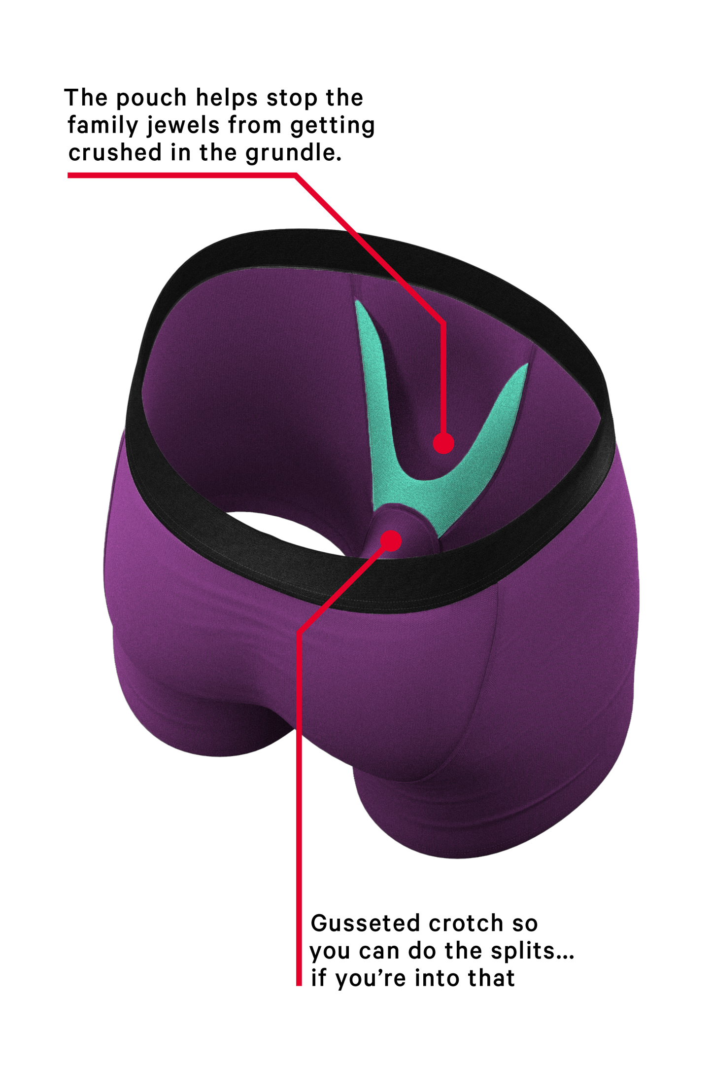 The Grape Jelly | Solid Purple Ball Hammock® Pouch Underwear