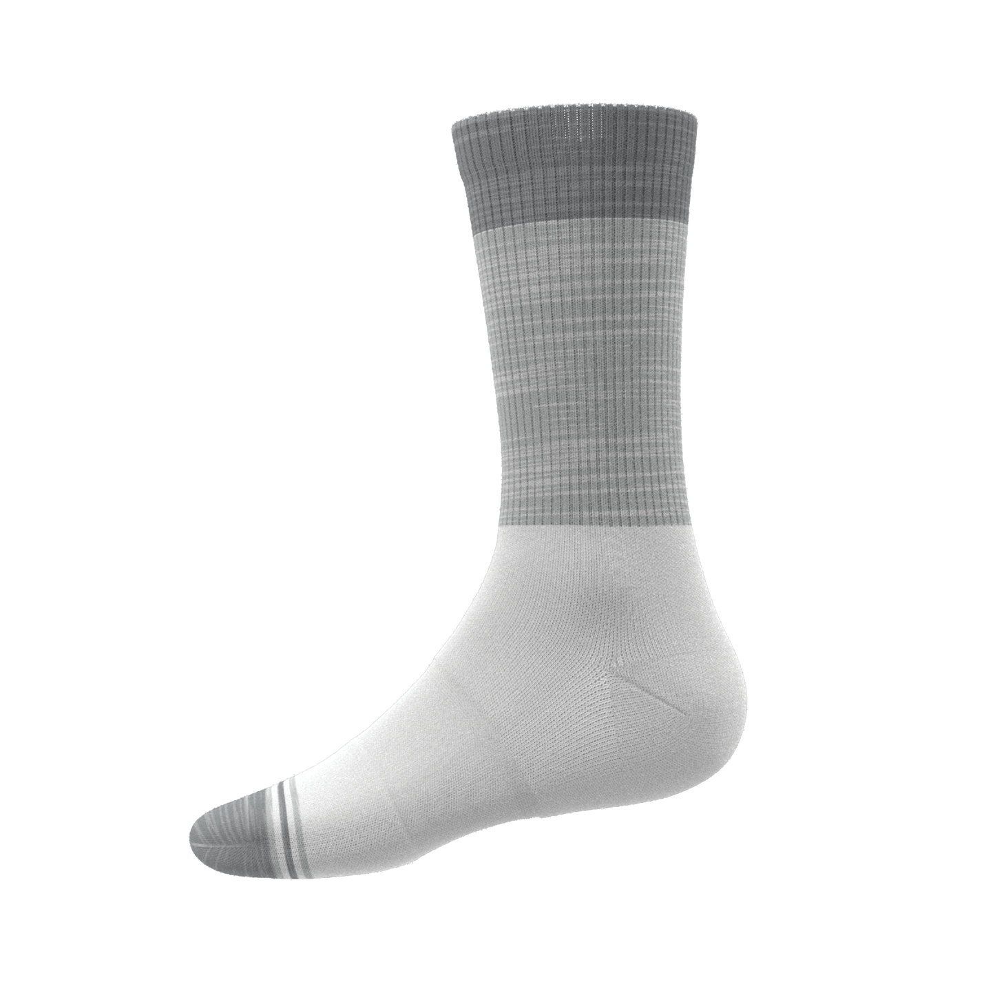 The Gray Matter | White Grey Tri Color Block Heel Hammock™ Crew Socks 3 Pack