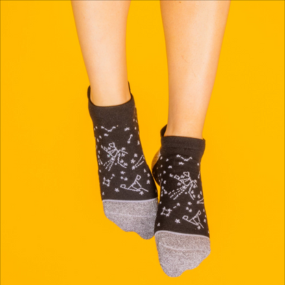 The Gray Matter | White Grey Tri Color Block Heel Hammock™ Ankle Socks 3 Pack