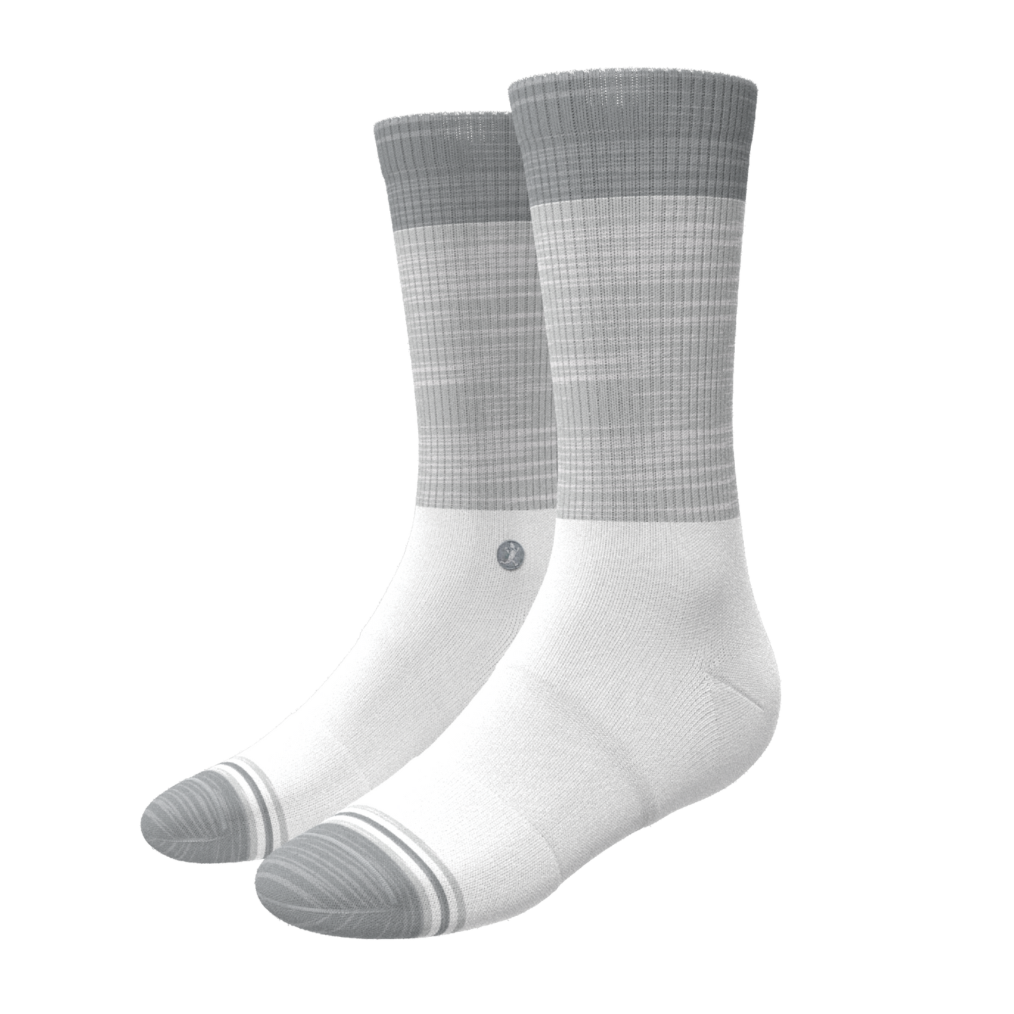 The Gray Matter | Tri Color Block Heel Hammock™ Crew Socks