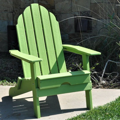 New Tradition Folding Adirondack Chair by ResinTeak