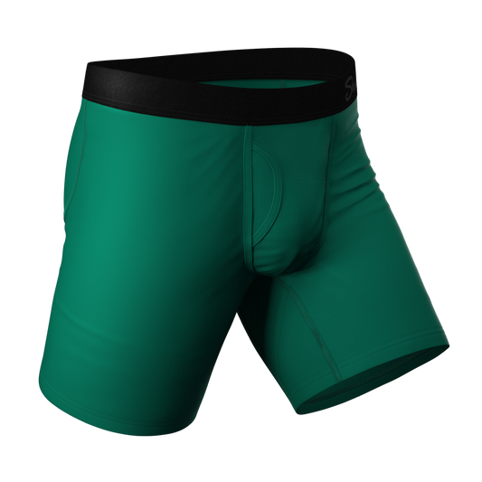 The Green Boys | Green Long Leg Ball Hammock® Pouch Underwear With Fly