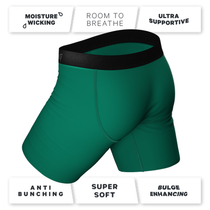 The Green Boys | Green Long Leg Ball Hammock® Pouch Underwear With Fly