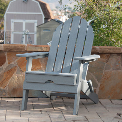 New Tradition Folding Adirondack Chair by ResinTeak