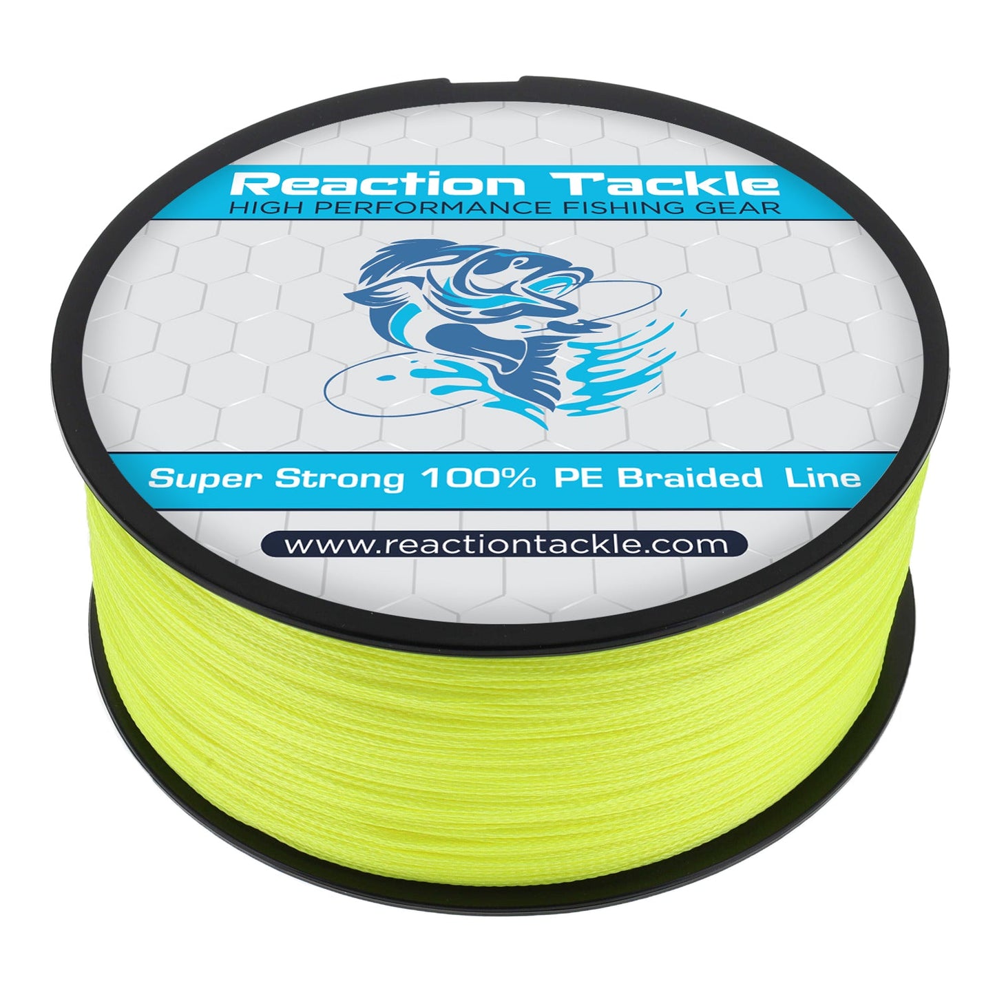 Reaction Tackle Braided Fishing Line - Hi-Vis Yellow