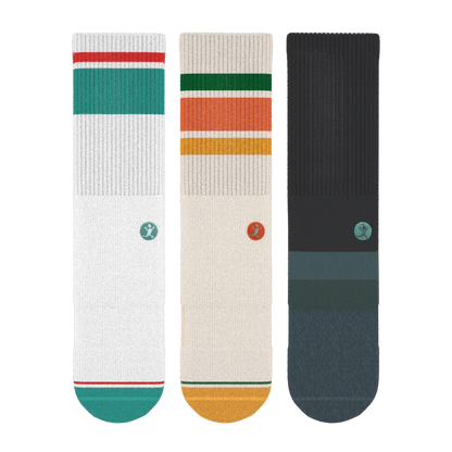 The Happy Go Lucky | Heel Hammock™ Crew Socks 3 Pack