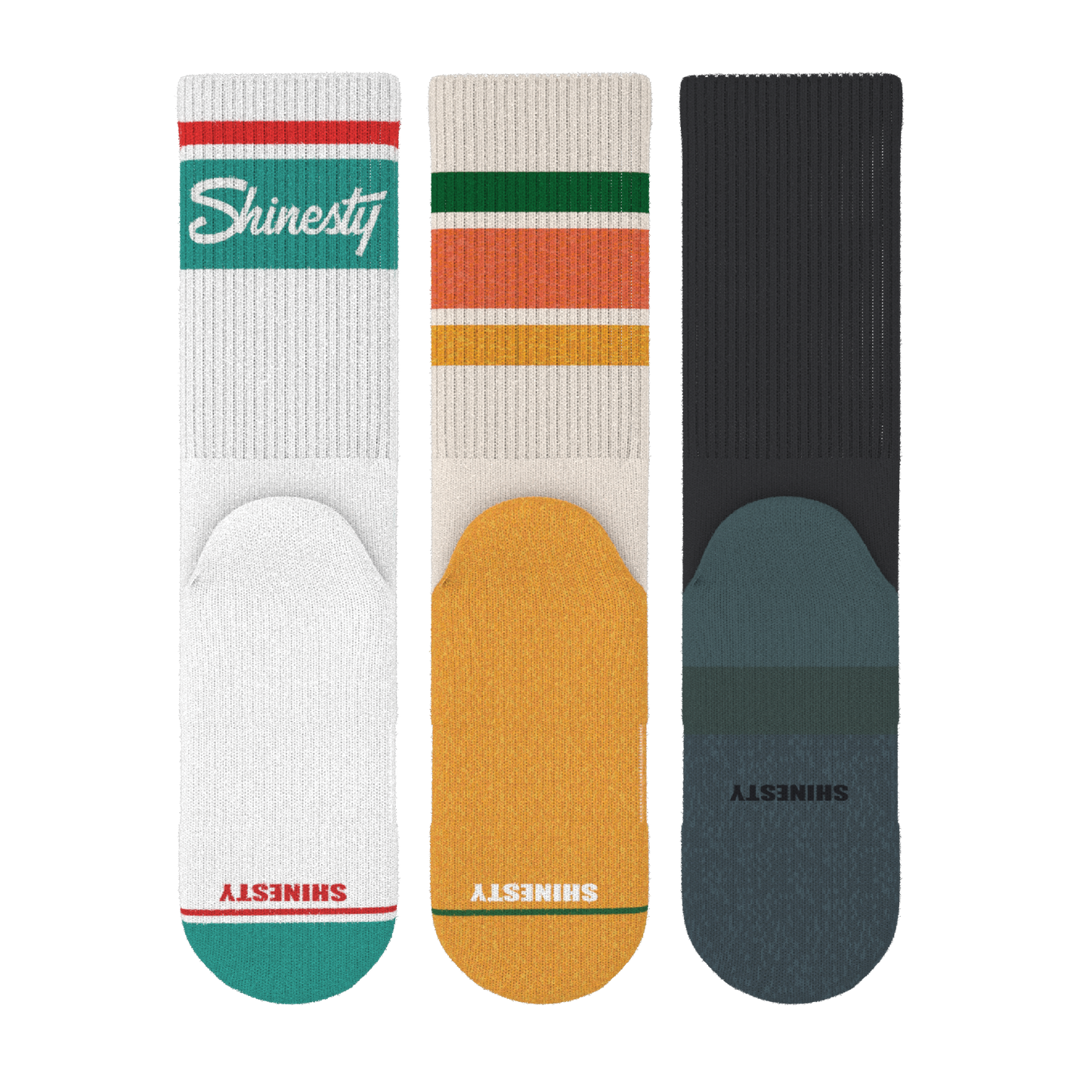 The Happy Go Lucky | Heel Hammock™ Crew Socks 3 Pack