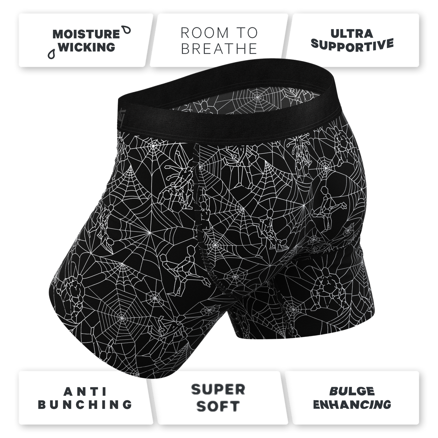 The Harlot's Web | Naughty Spider Web Ball Hammock® Pouch Underwear With Fly