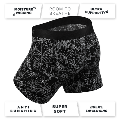 The Harlot's Web | Naughty Spider Web Ball Hammock® Pouch Underwear With Fly