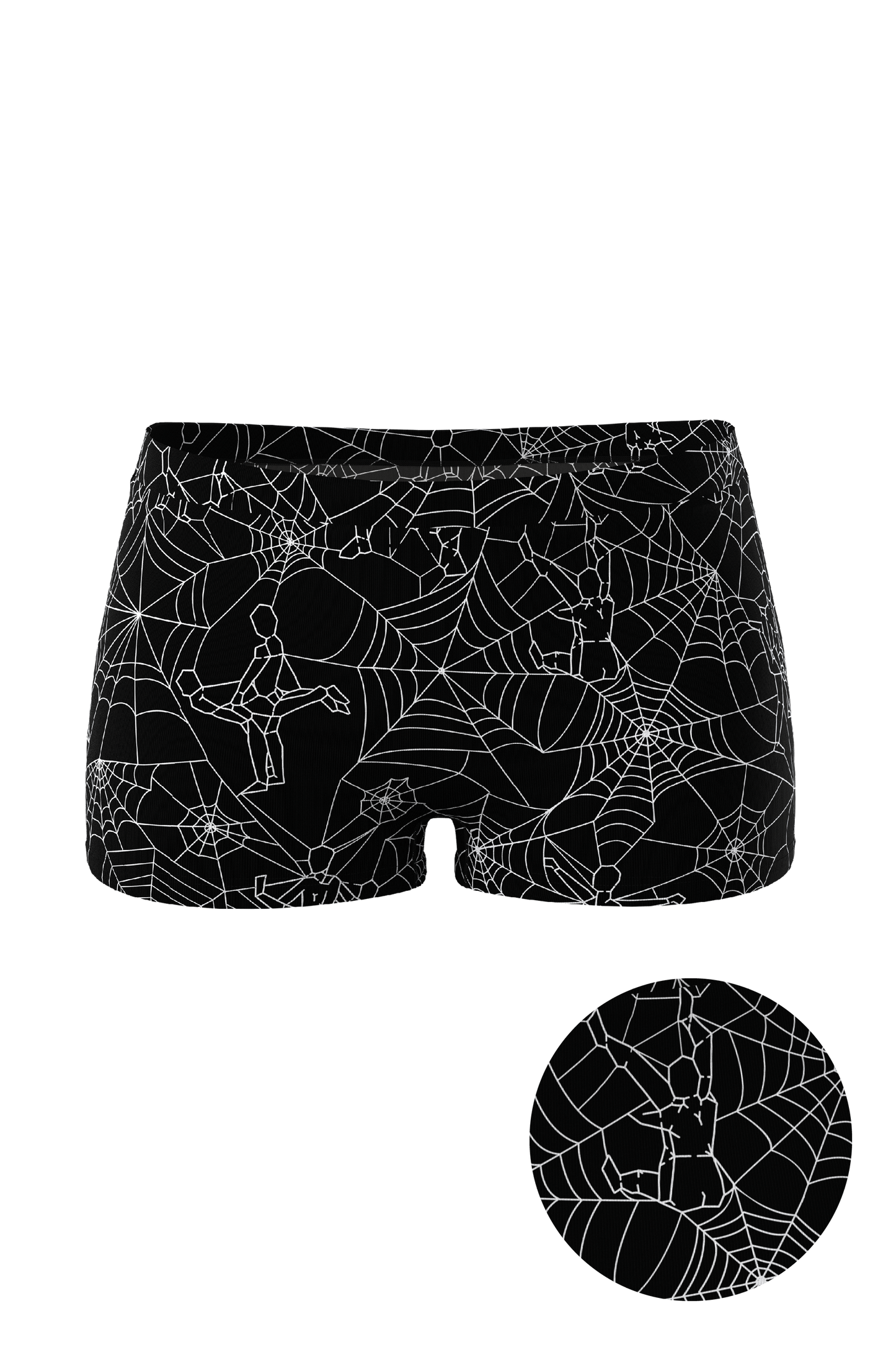 The Harlot's Web | Naughty Spider Web Modal Boyshort Underwear