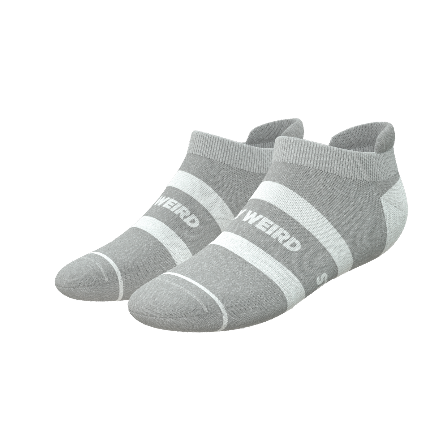 The Haze | Grey and White Stripe Heel Hammock™ Ankle Socks