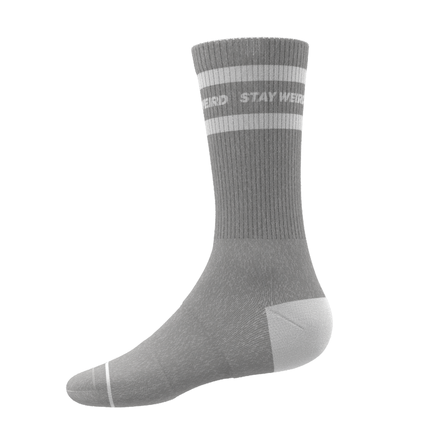 The Haze | Grey and White Stripe Heel Hammock™ Crew Socks