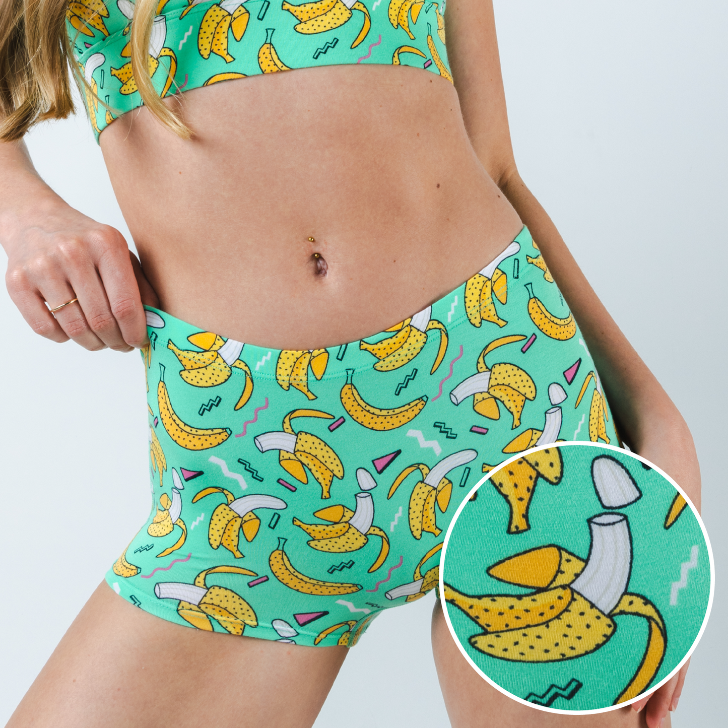 The Health Class | Retro Banana Modal Boyshort Underwear