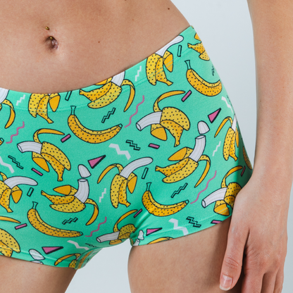 The Health Class | Retro Banana Modal Boyshort Underwear