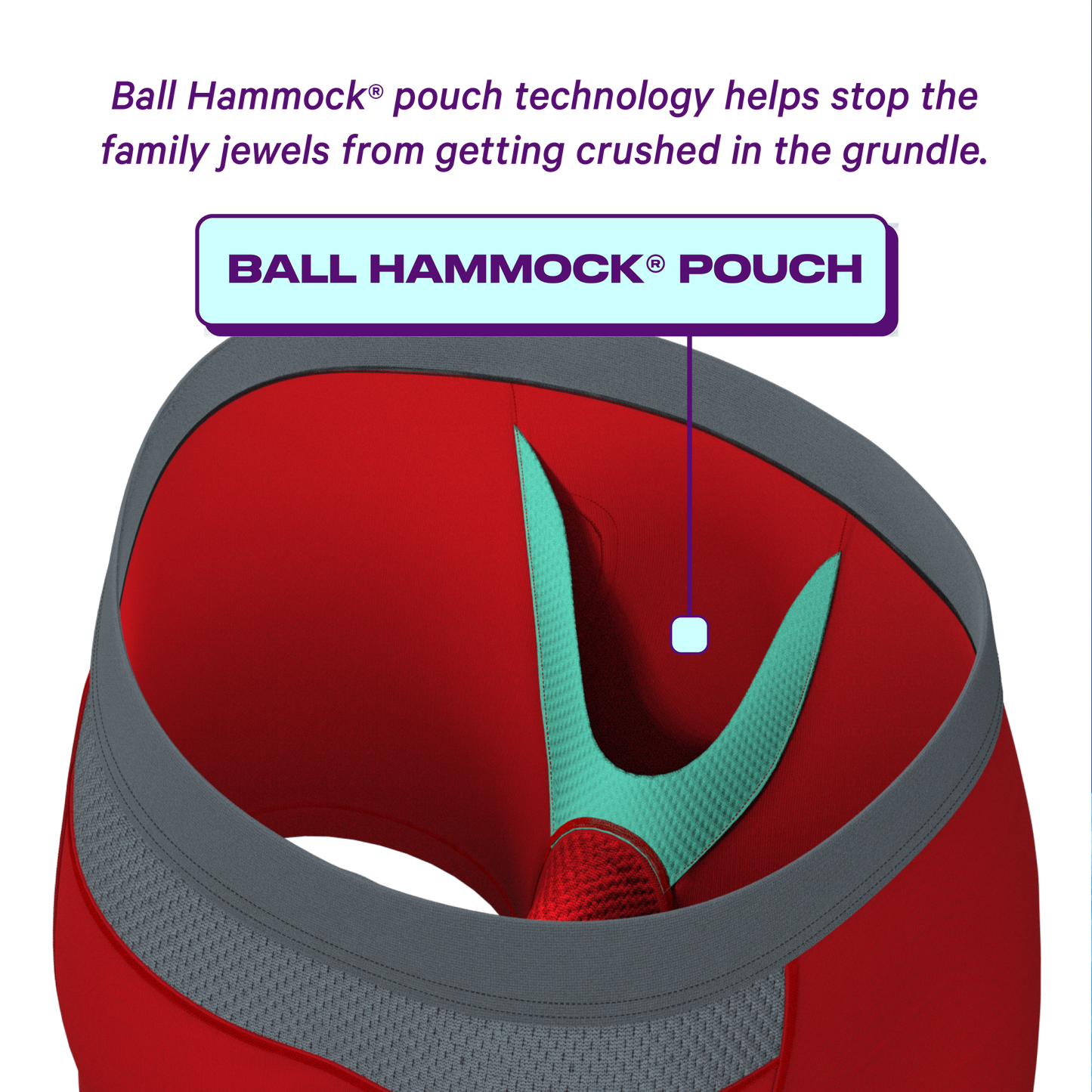 The High Caliber | Red paradICE™ Cooling Ball Hammock® Pouch Underwear