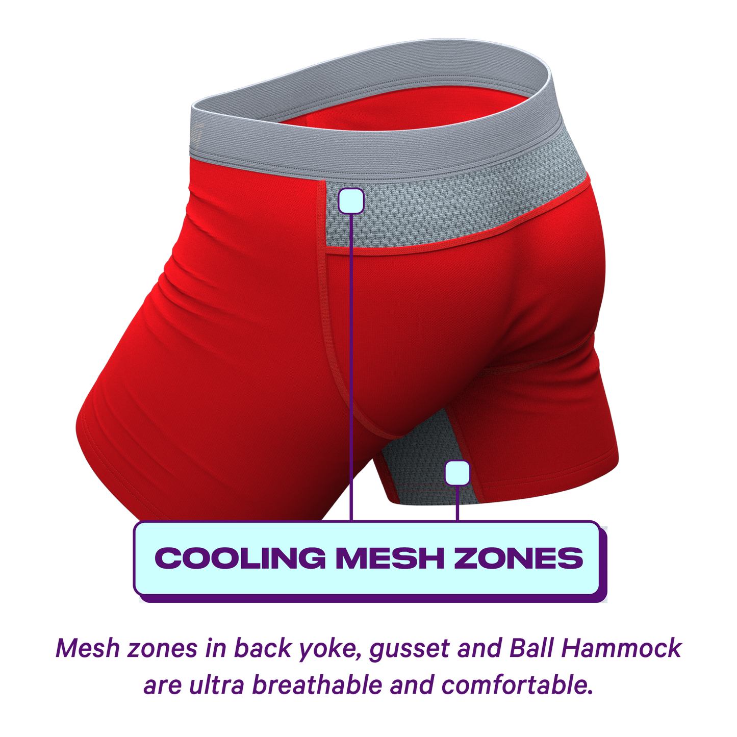 The High Caliber | Red paradICE™ Cooling Ball Hammock® Pouch Underwear