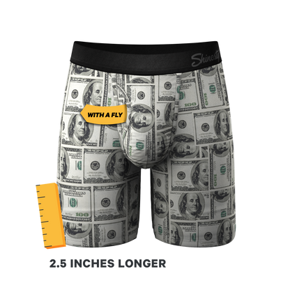 The High Roller | Money Long Leg Ball Hammock® Pouch Underwear With Fly