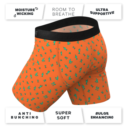 The Hokey Pokey | Cactus Long Leg Ball Hammock® Pouch Underwear With Fly