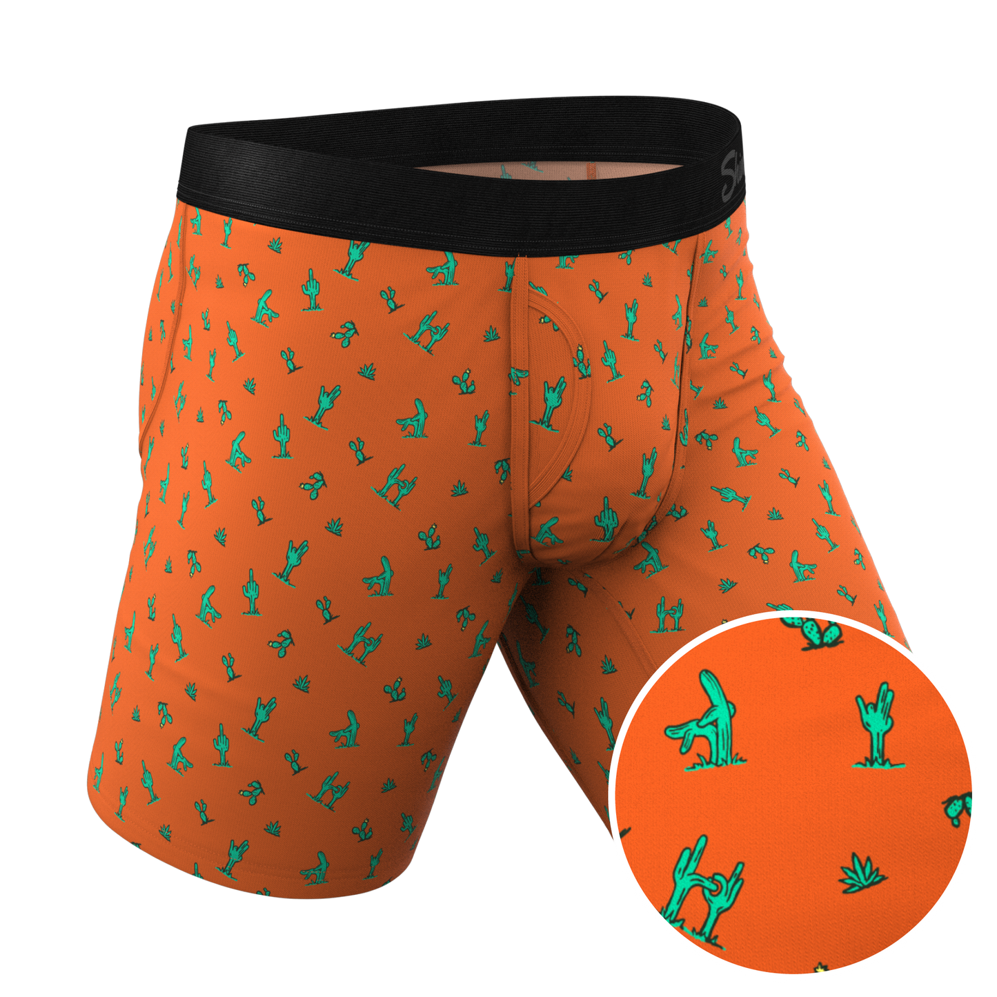 The Hokey Pokey | Cactus Long Leg Ball Hammock® Pouch Underwear With Fly