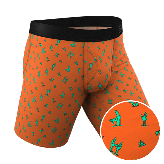 The Hokey Pokey | Cactus Long Leg Ball Hammock® Pouch Underwear With Fly