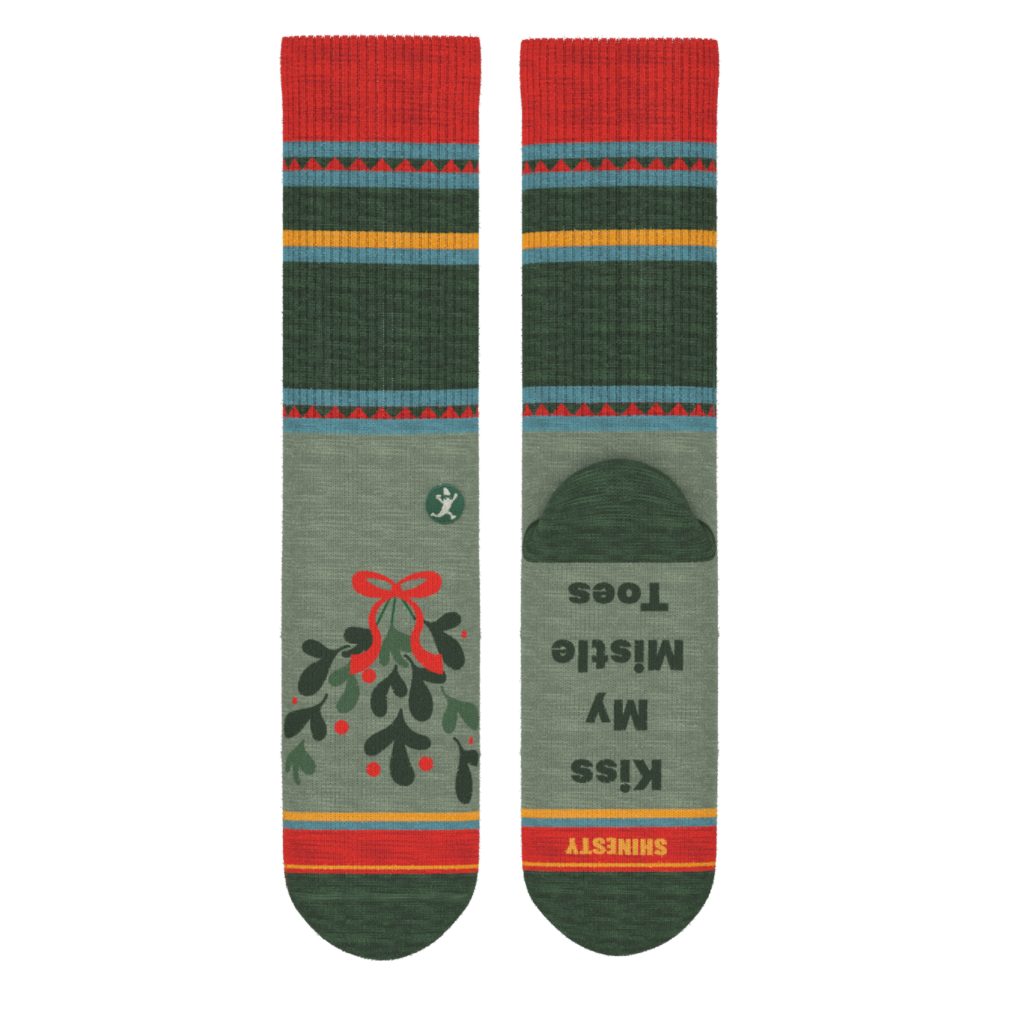 The Holiday Smooch | Western Holiday Heel Hammock™ Crew Socks