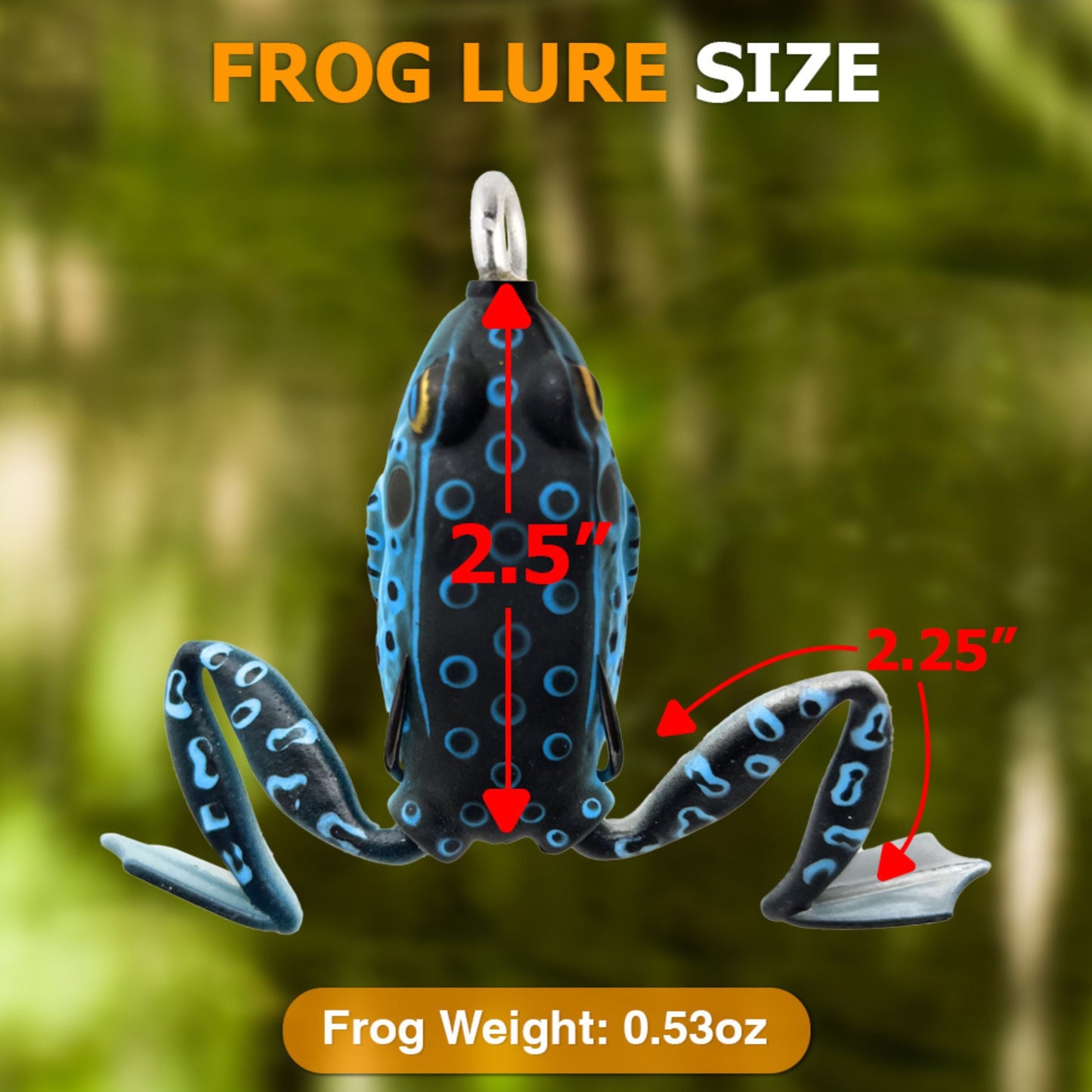 Reaction Tackle 2.25" Hollow Body Frogs with Swimming Legs (2-Pack)