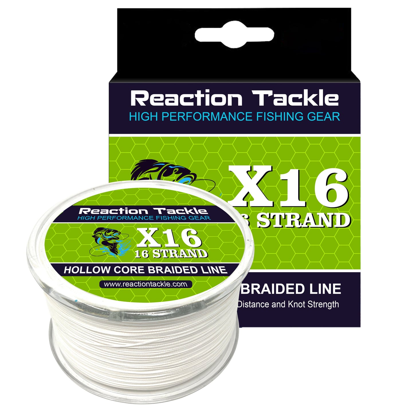 Reaction Tackle Hollow Core - 16 Strand Braided Fishing Line