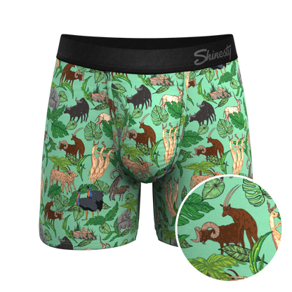 The Hornography | Tropical Animals Ball Hammock® Pouch Underwear With Fly