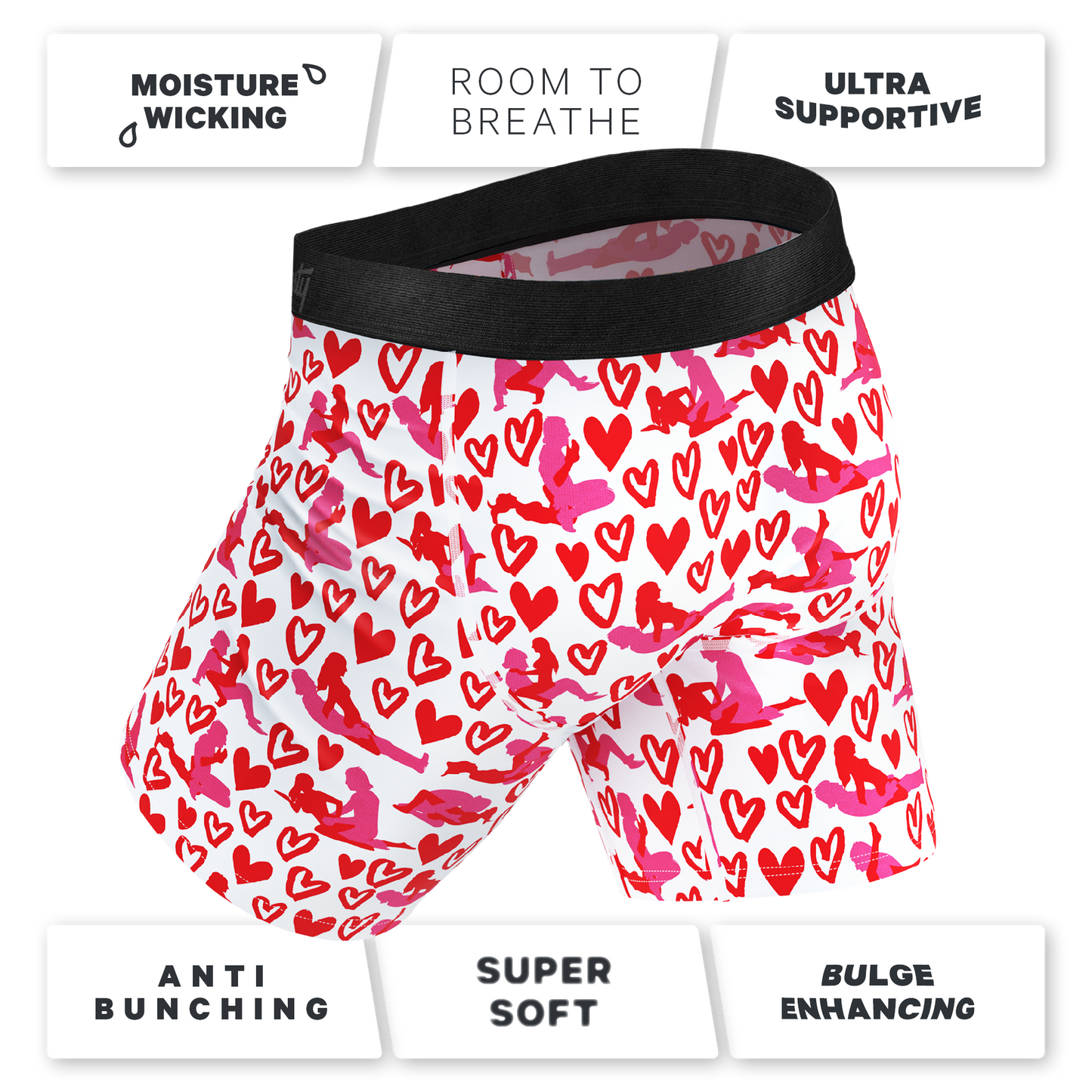 The Hot-Blooded Handbook | Valentines Long Leg Ball Hammock® Pouch Underwear With Fly