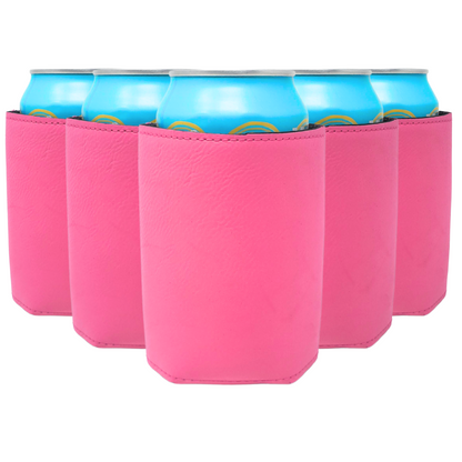 Standard-Size Leatherette Can Coolers