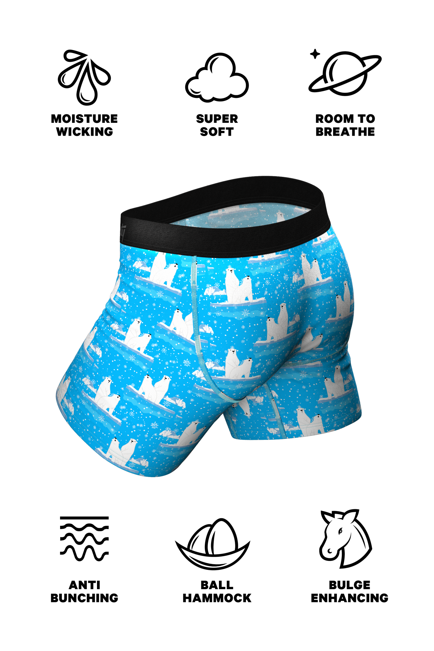 The Polar Plunge | Polar Bear Ball Hammock® Boxer With Fly and Cheeky Underwear Pack