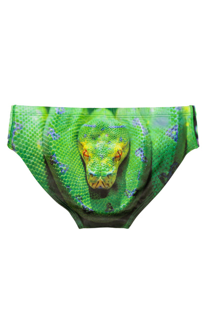 Corwin's Constrictor Snake Print Swim Brief