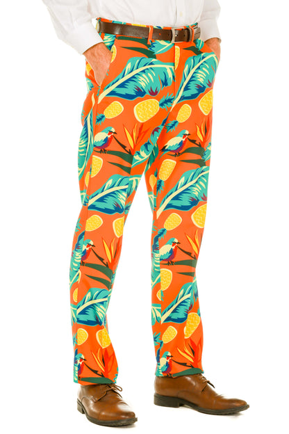 The Cruise Ship Casanova | Orange Hawaiian Suit