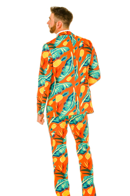 The Cruise Ship Casanova | Orange Hawaiian Suit