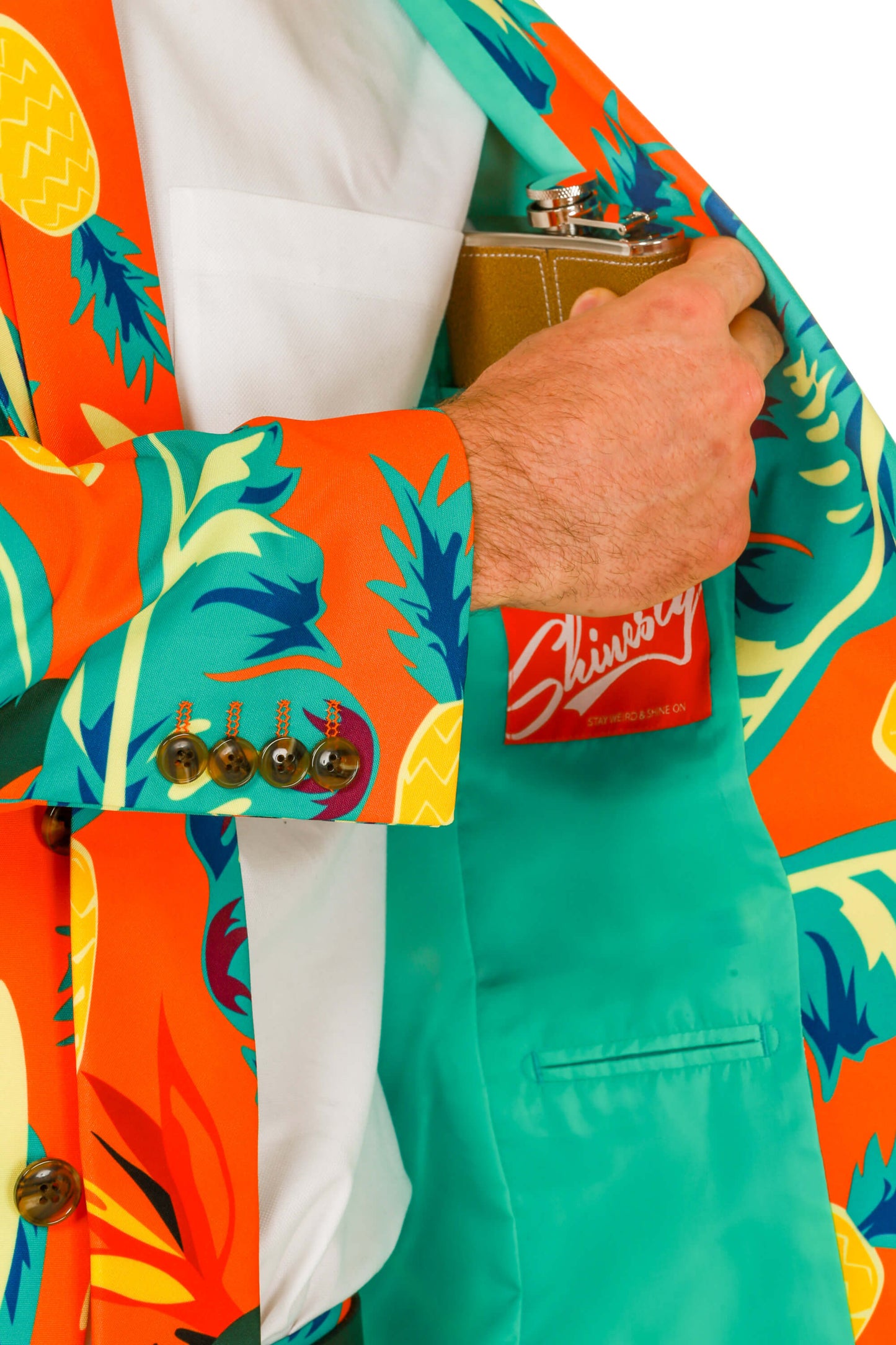 The Cruise Ship Casanova | Orange Hawaiian Suit