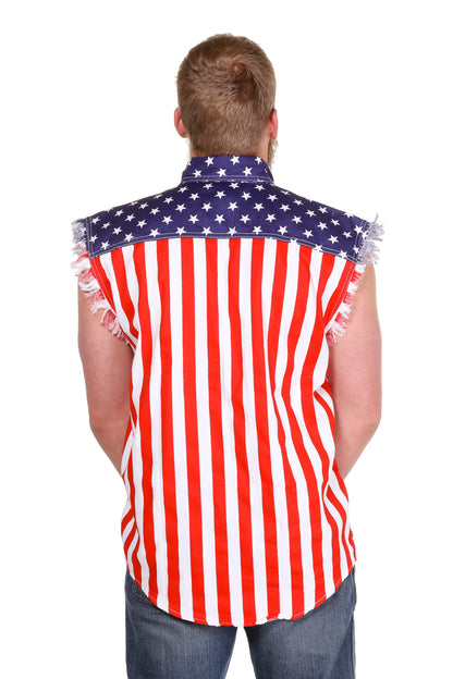 The Democracy of Denim | USA Sleeveless Denim Shirt