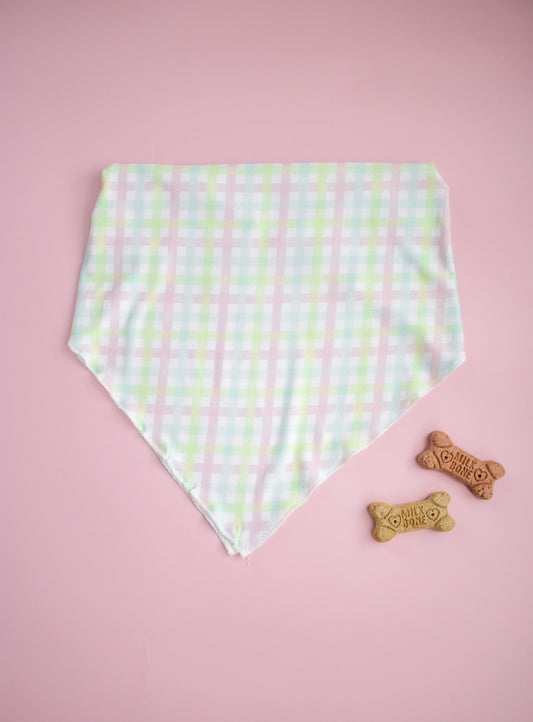 SPRING GINGHAM DREAM DOG BANDANA