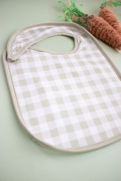 SAGE GINGHAM DREAM BABY BIB