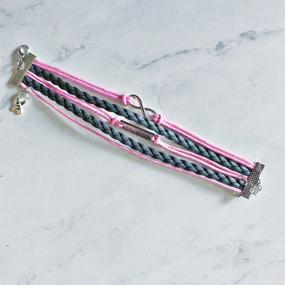 Breast Cancer BCA Hope Leather Bracelets | Breast Cancer Awareness