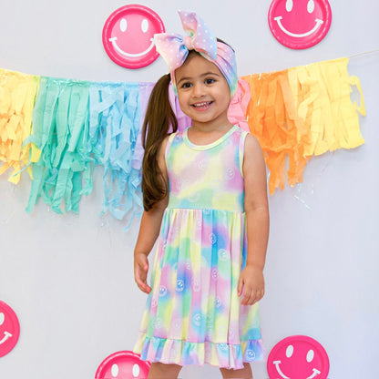 DREAMY SMILEY DREAM RUFFLE DRESS