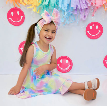 DREAMY SMILEY DREAM RUFFLE DRESS