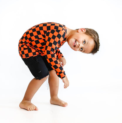 ORANGE CHECKERS DREAM POCKET TEE