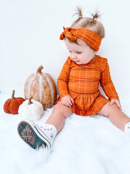 PUMPKIN GRID DREAM BOW