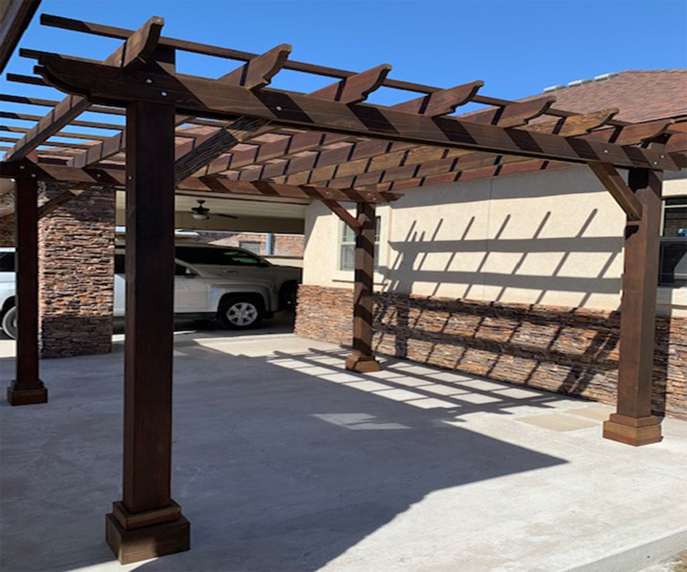 Outdoor Super Deck Redwood Pergola