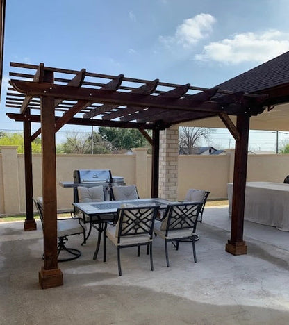 Outdoor Super Deck Redwood Pergola